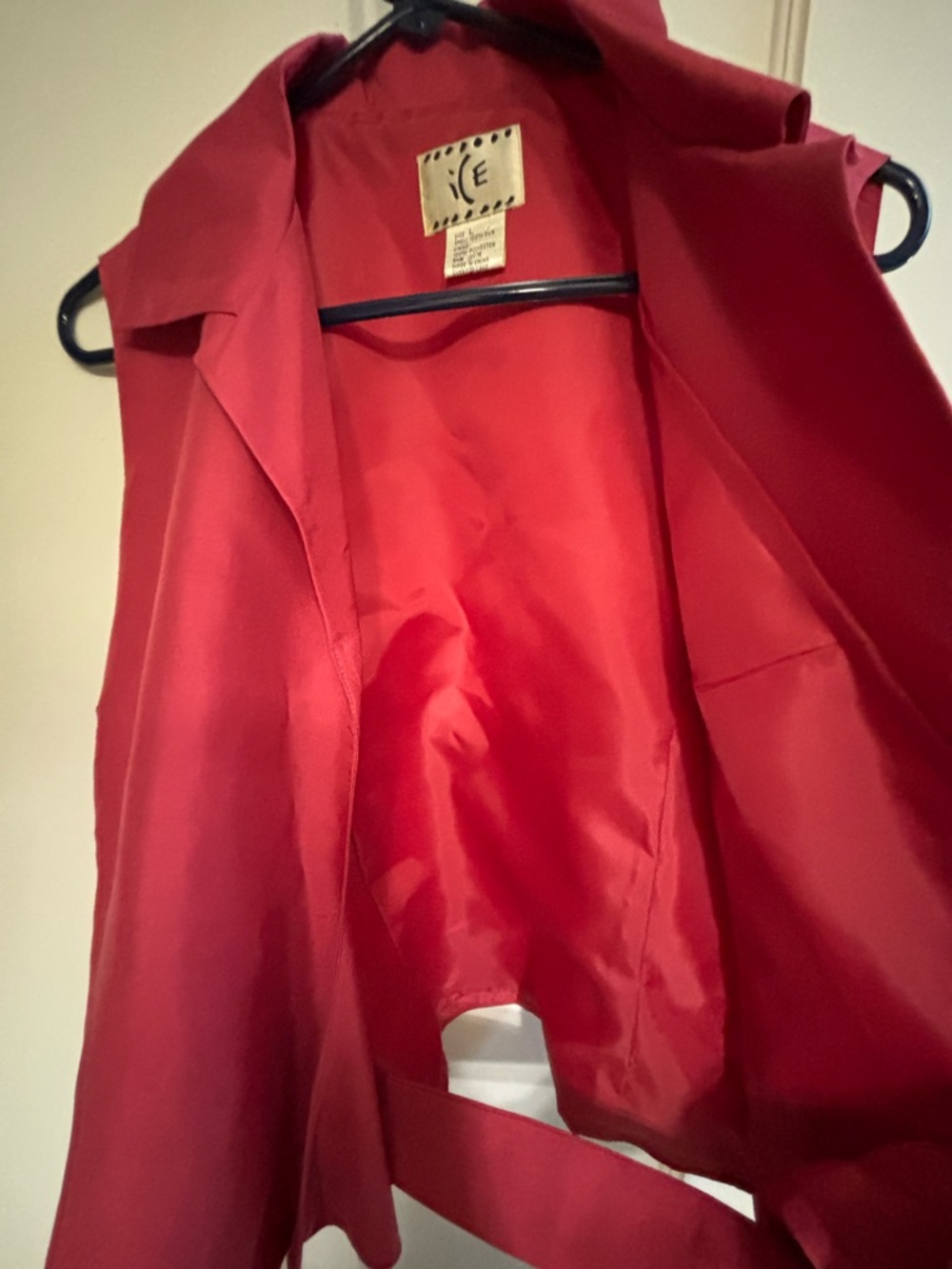 Ice Sleeveless Wrap Blouse in Rich Raspberry - Picture 6 of 7
